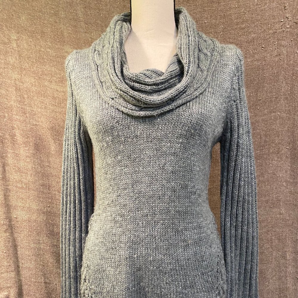 Roz & Ali Gray Cowl Neck Sweater